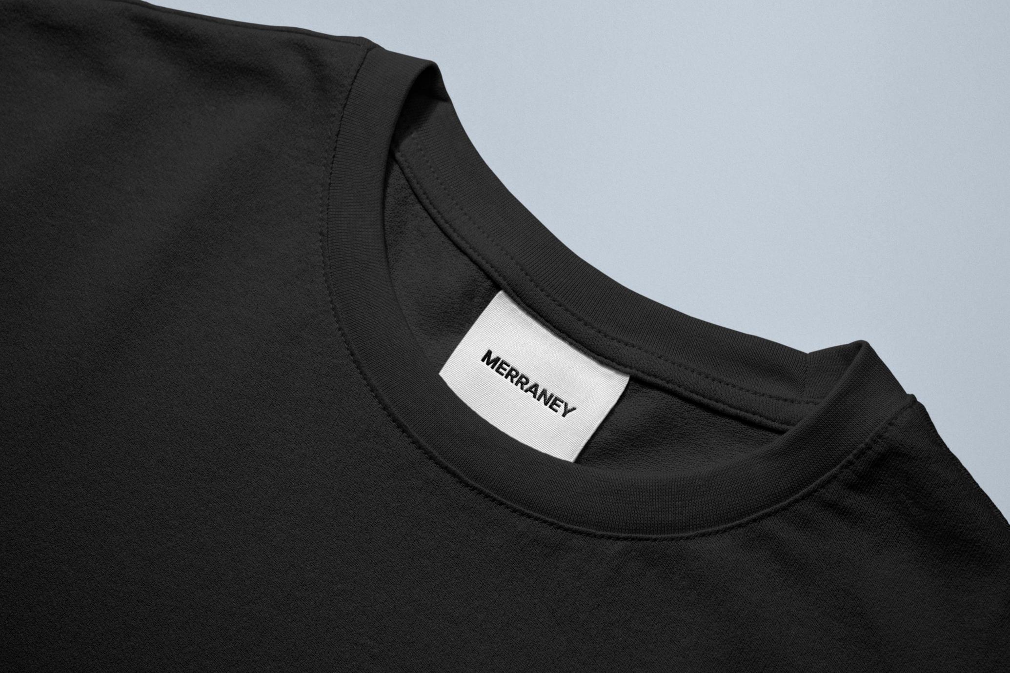 Cotton T-Shirt Neck Label Mockup