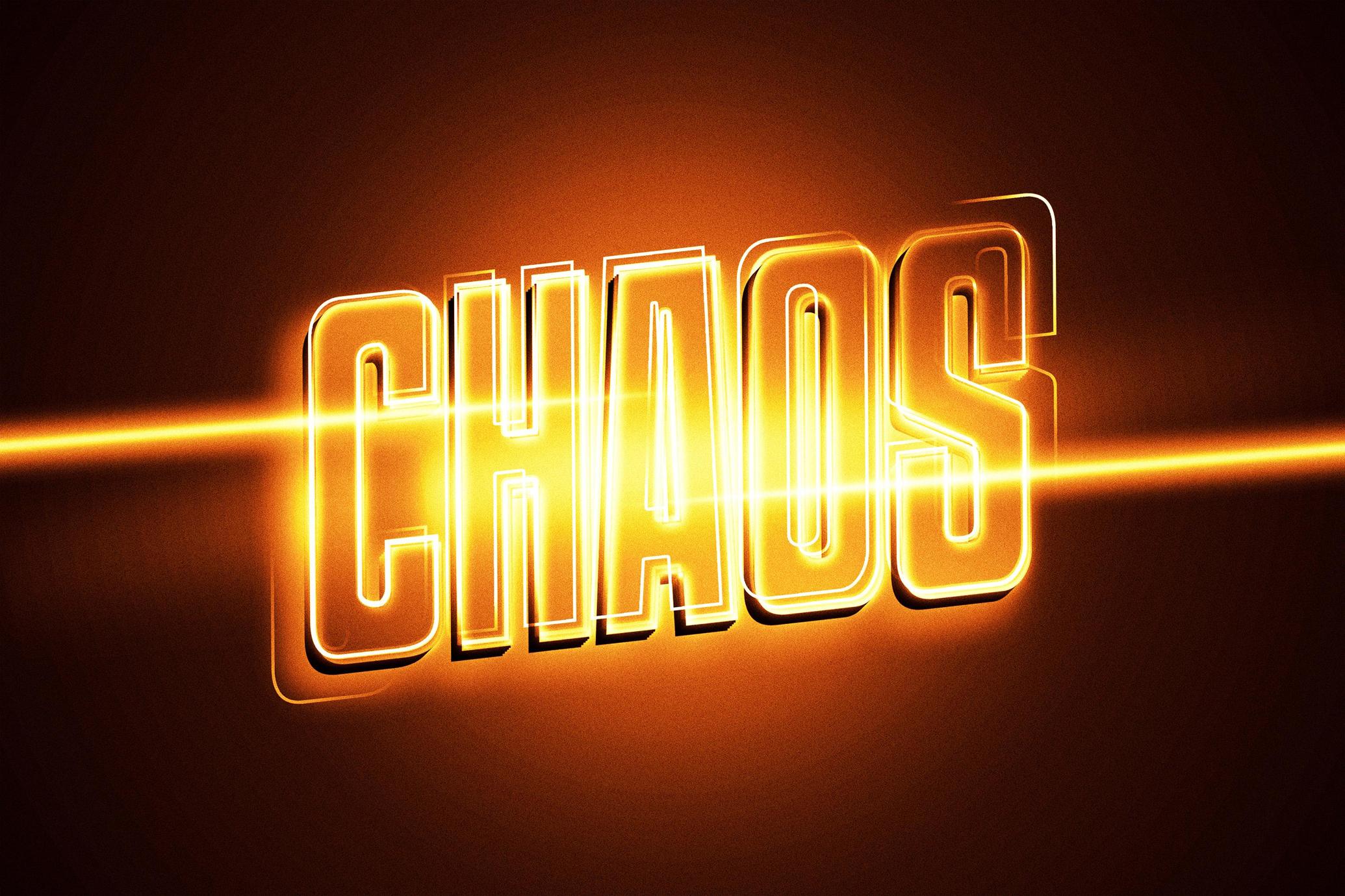 Colored Neon Light Text Effect