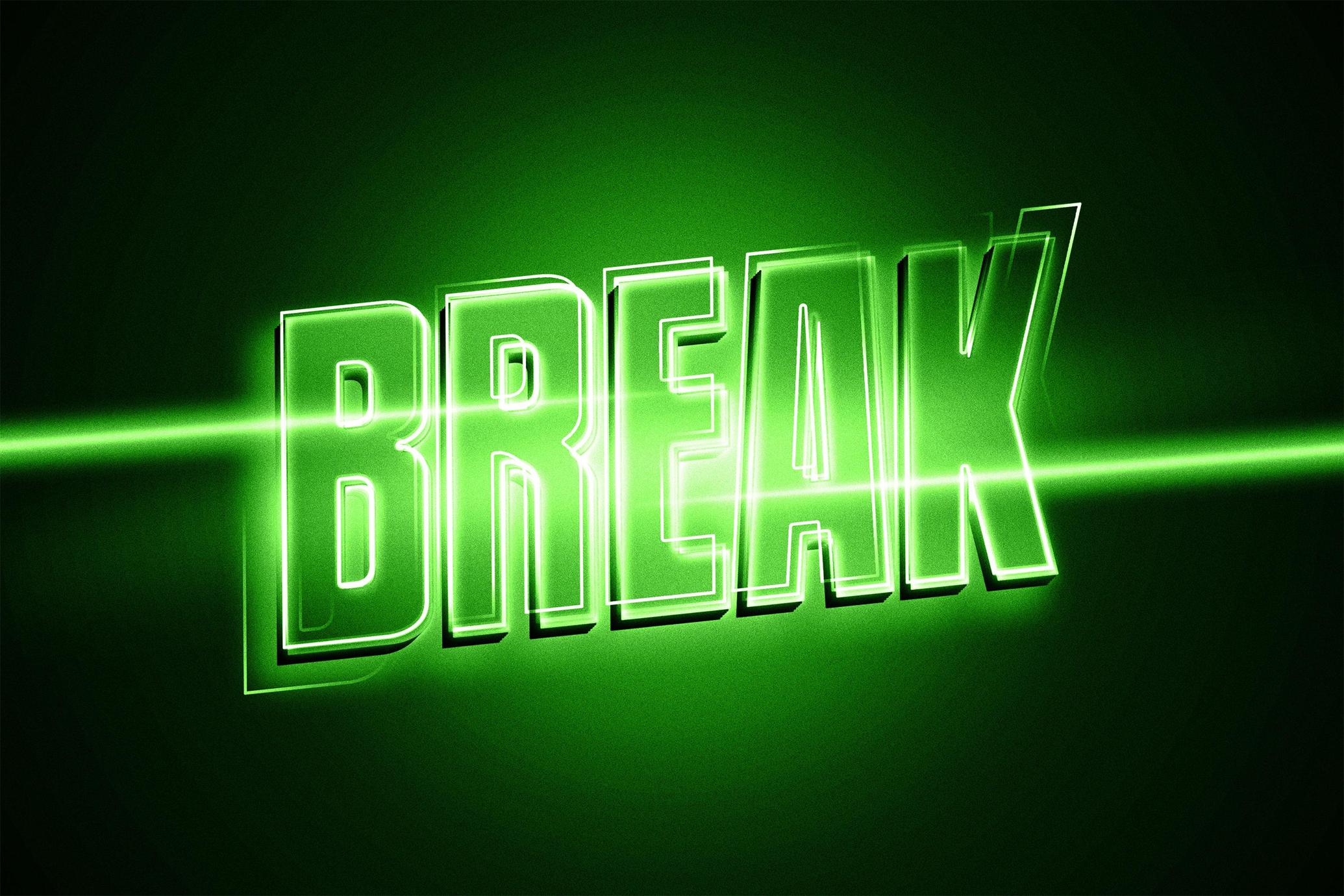 Colored Neon Light Text Effect