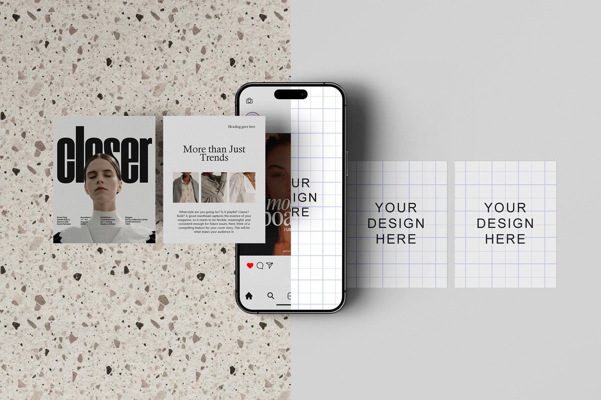 Instagram Feed & Card Mockup