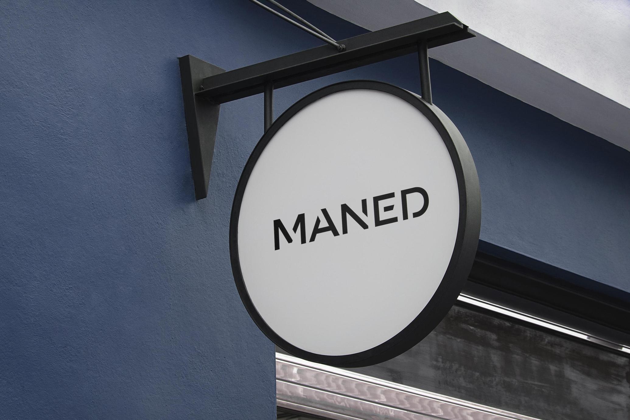 Round Hanging Sign Mockup