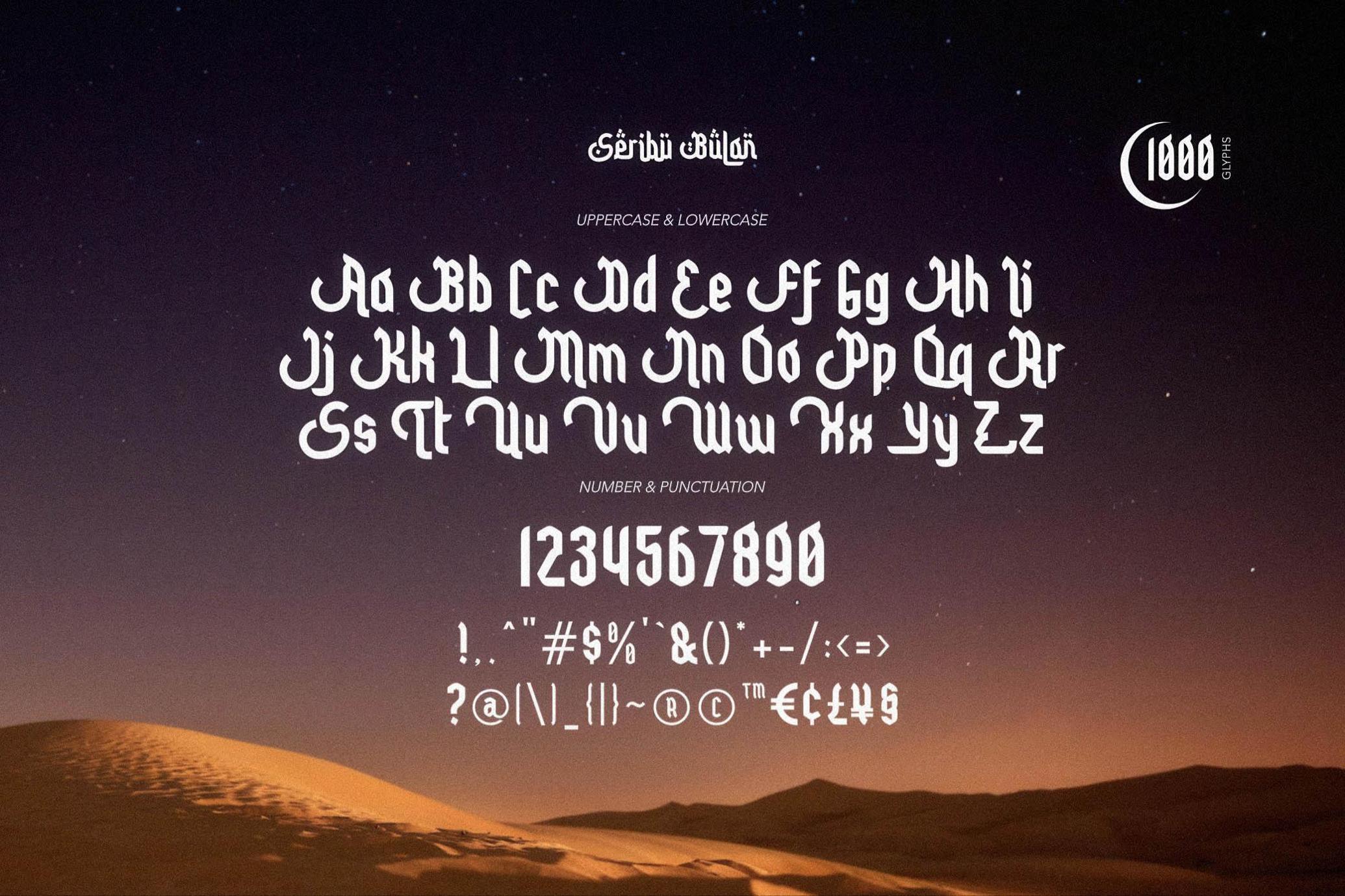 Seribu Bulan - Arabic Font