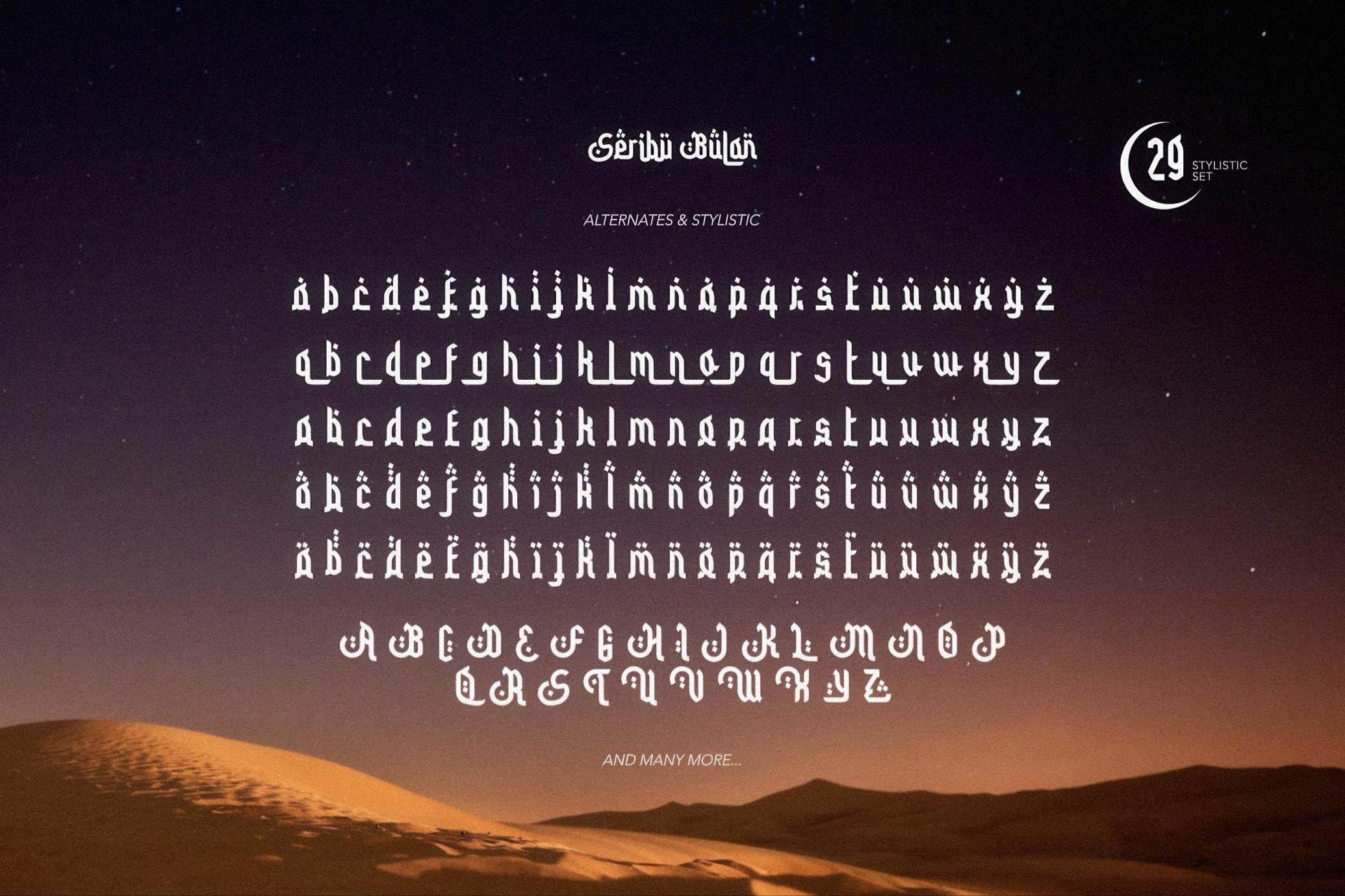 Seribu Bulan - Arabic Font