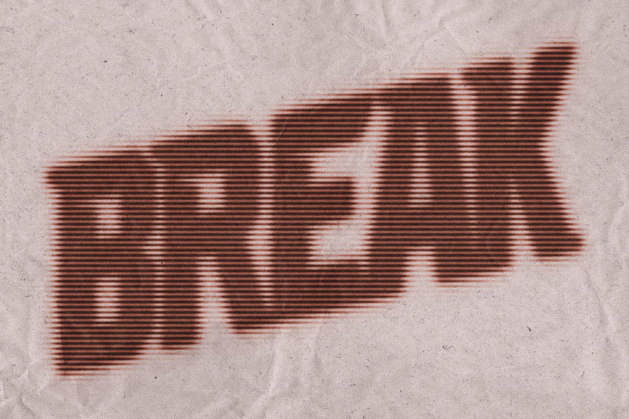 Lined Halftone Text Effect