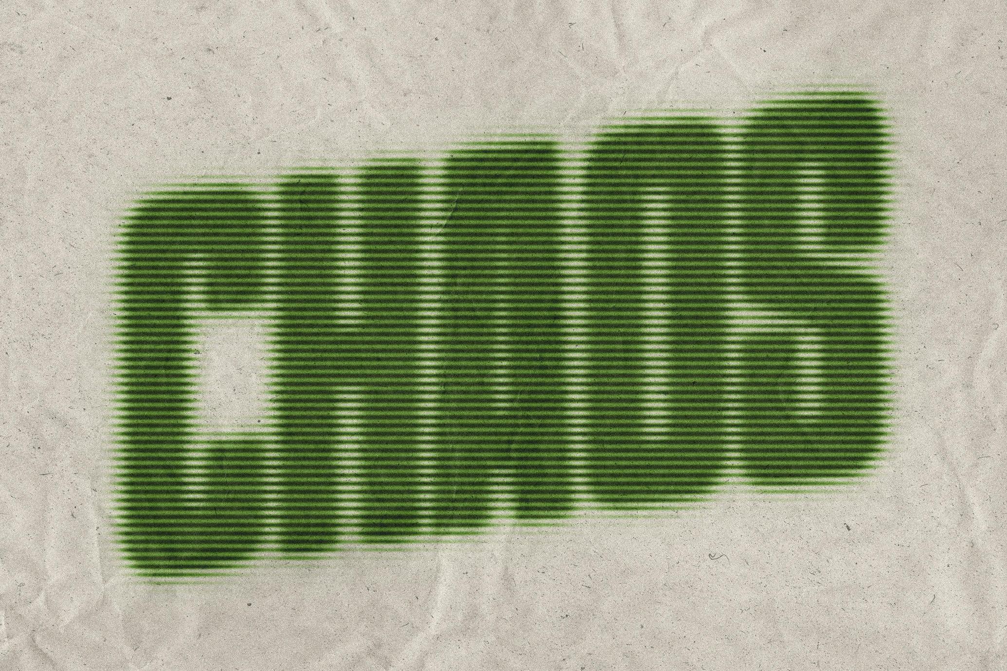 Lined Halftone Text Effect