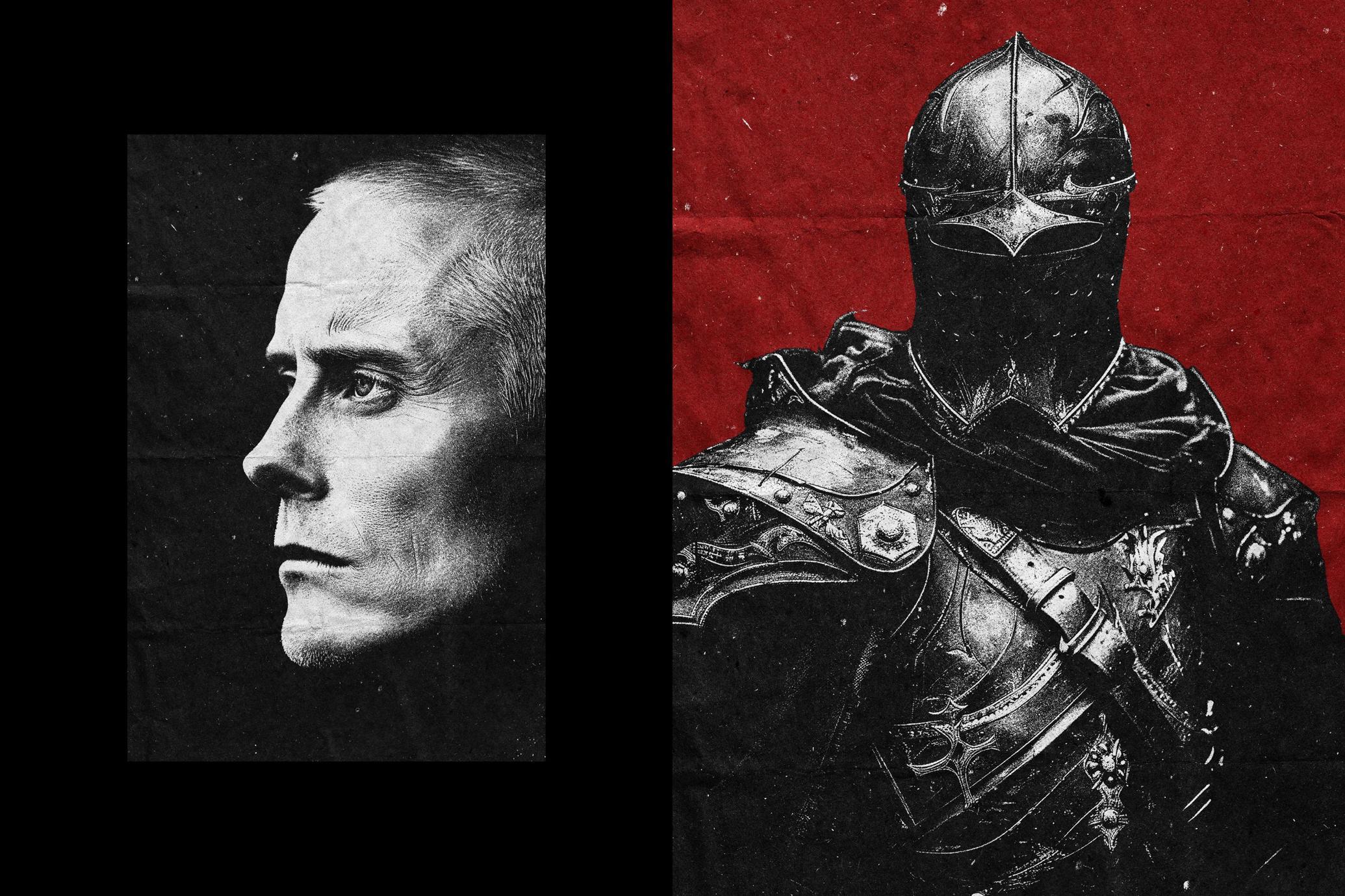 Grainy Crumpled Paper Poster Effect