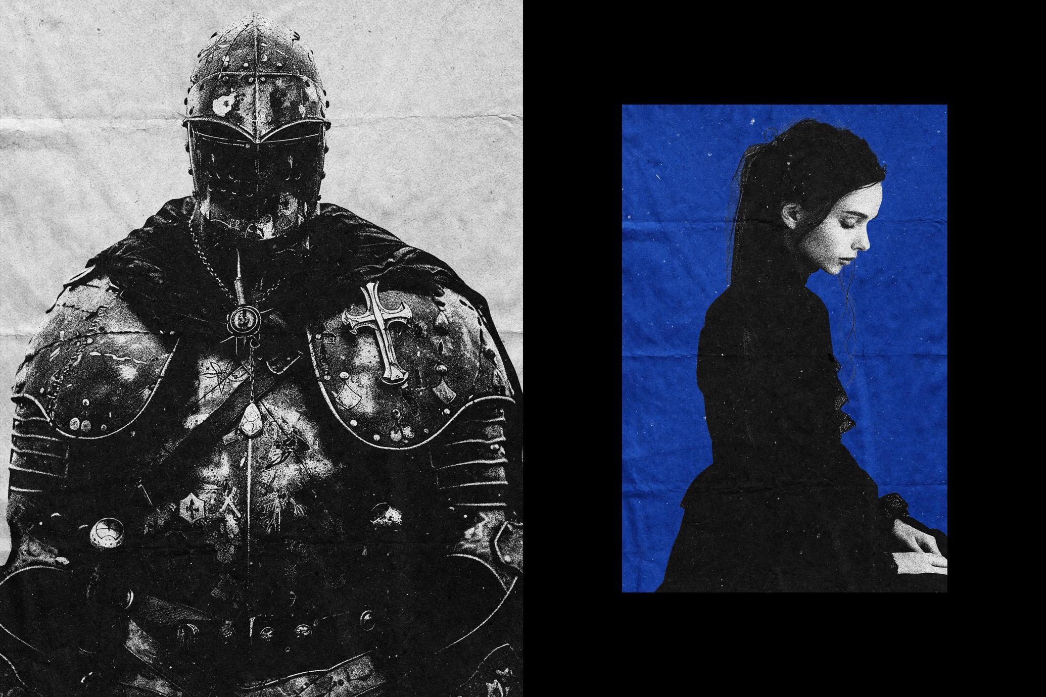 Grainy Crumpled Paper Poster Effect