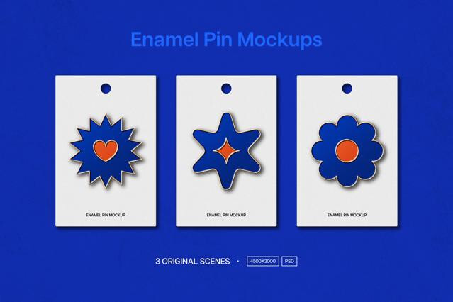 Enamel Pin Logo Mockup