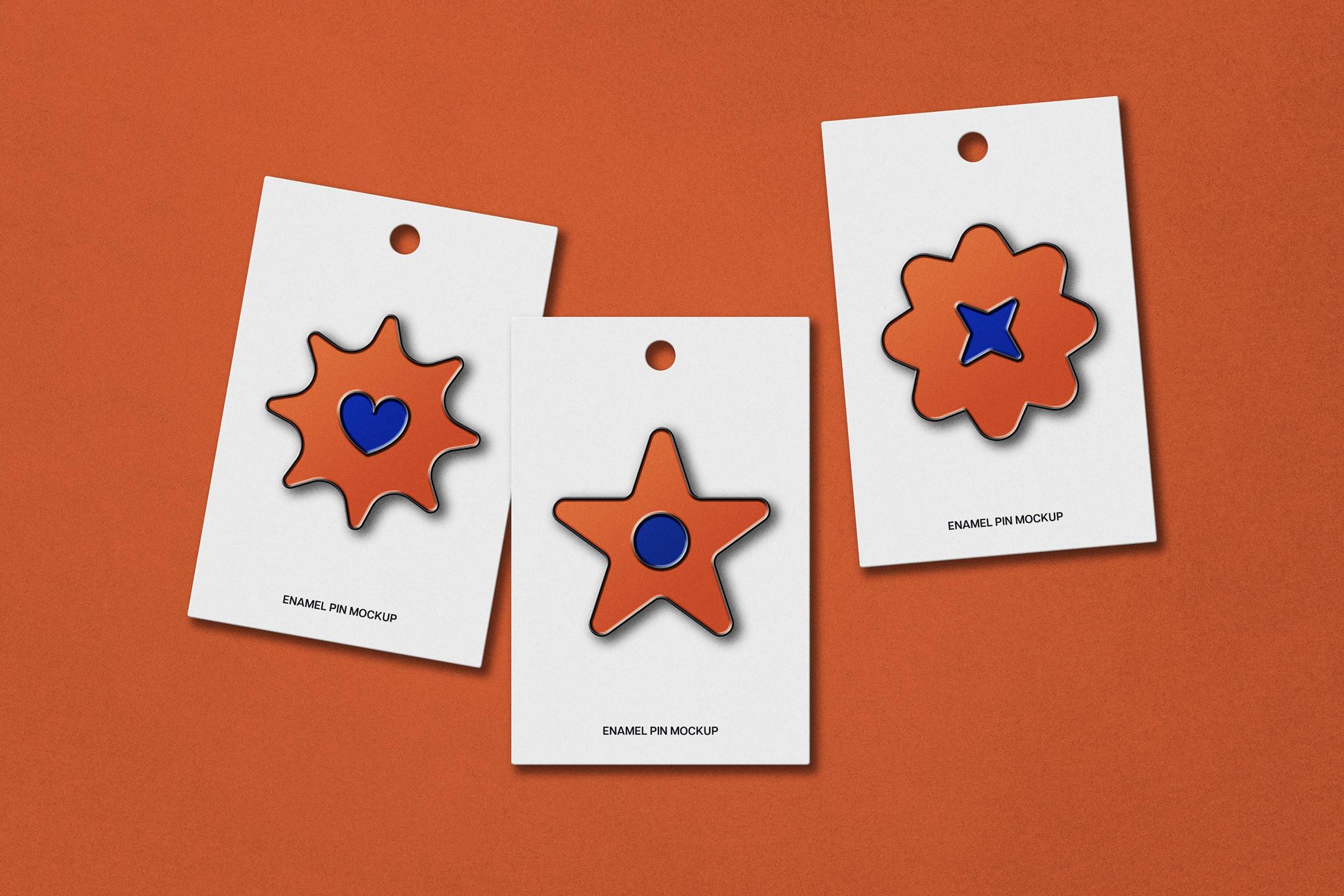 Enamel Pin Logo Mockup