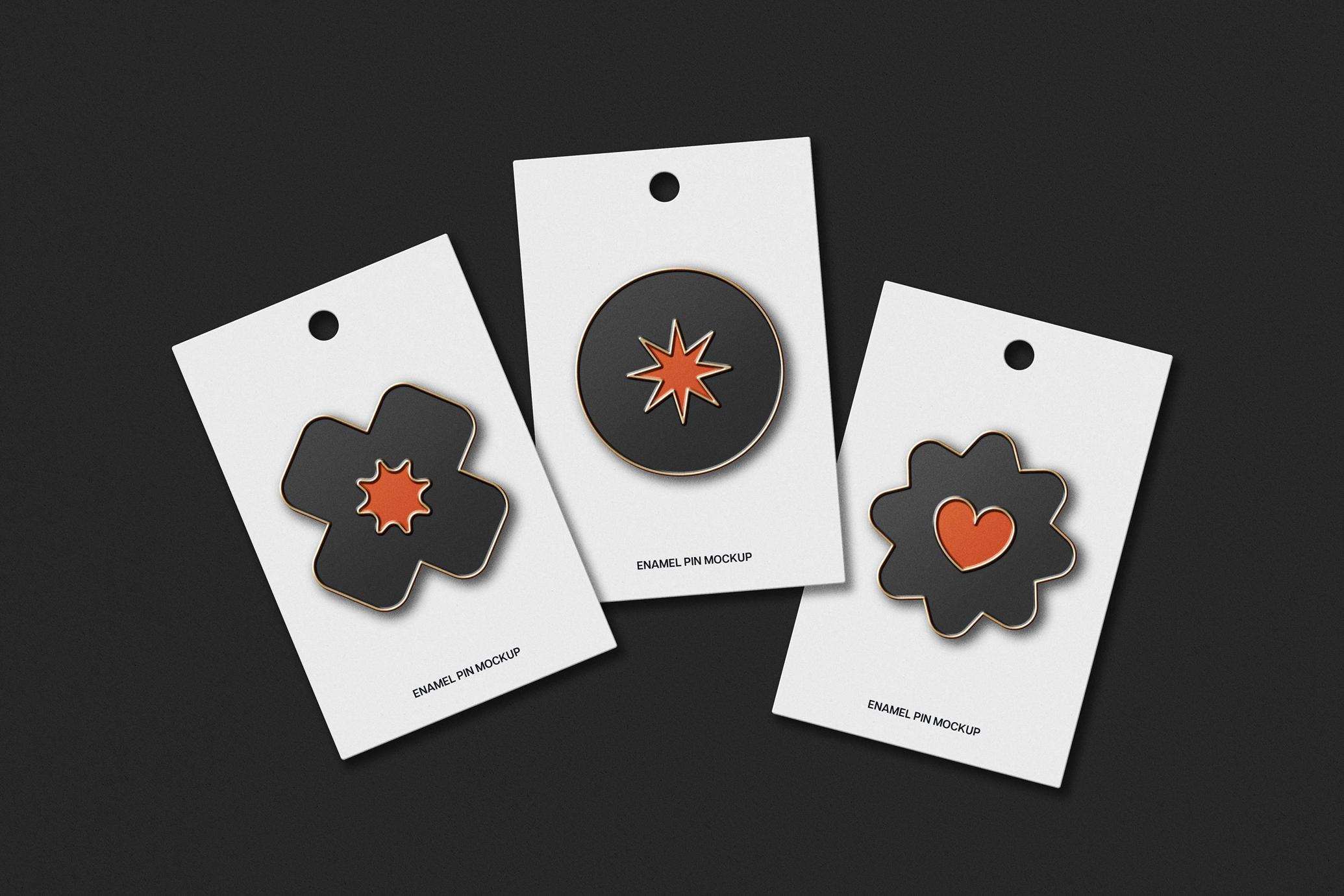 Enamel Pin Logo Mockup