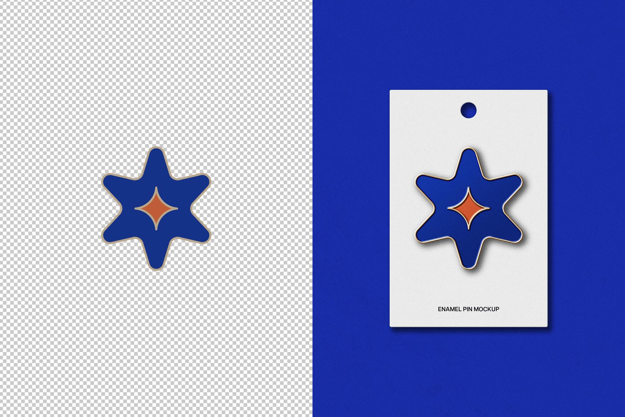 Enamel Pin Logo Mockup