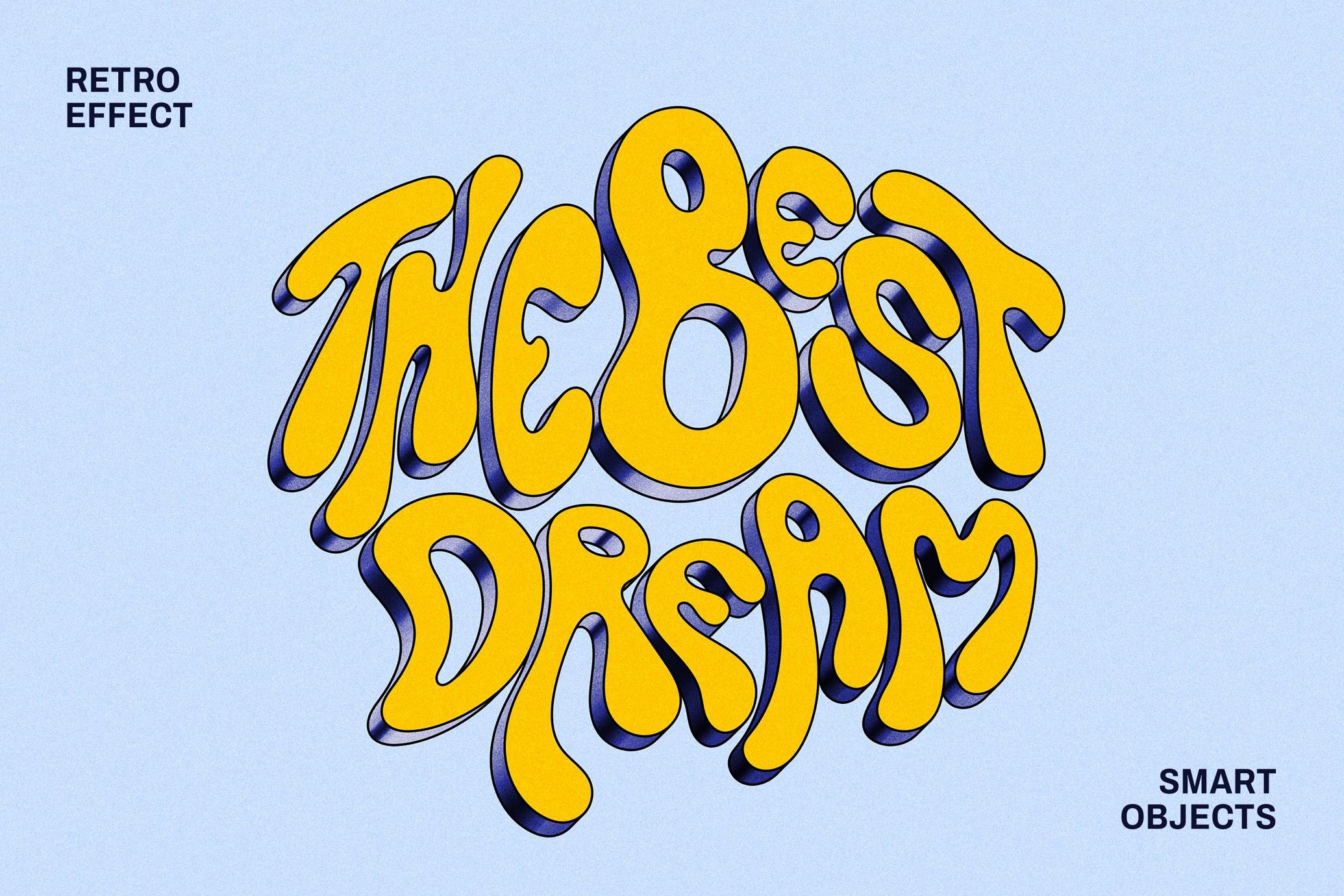 3D Retro Text & Logo Effect