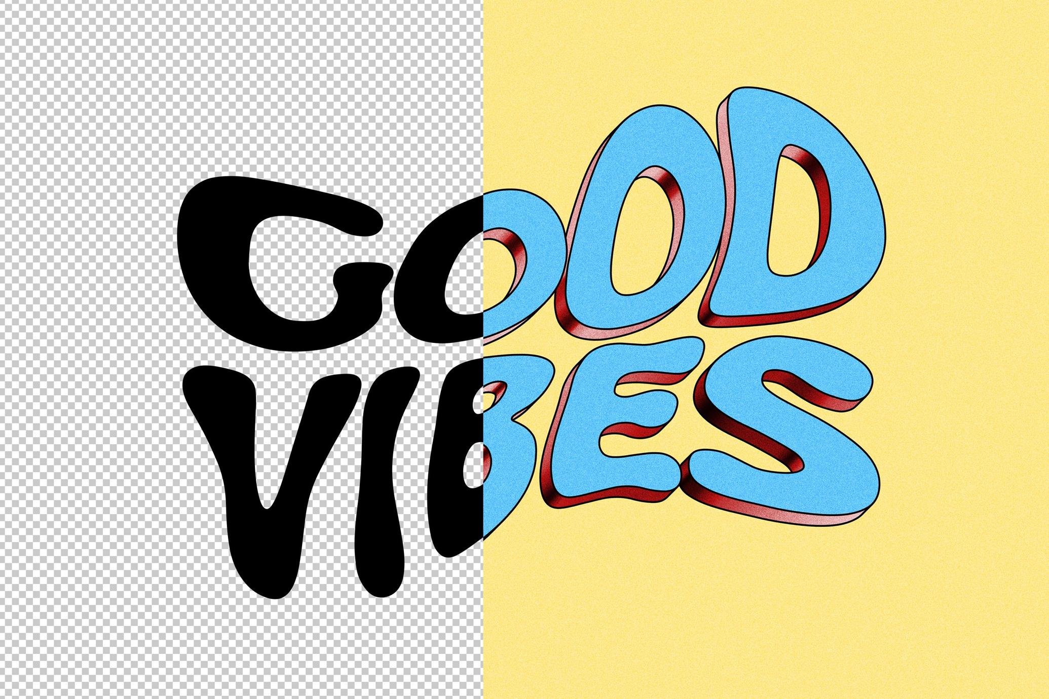 3D Retro Text & Logo Effect