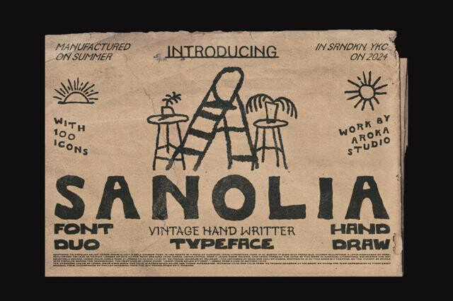 Sanolia Hand-Drawn Typeface