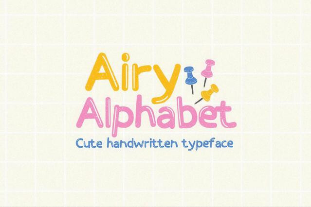 Airy Alphabet - Cute Quirky Font