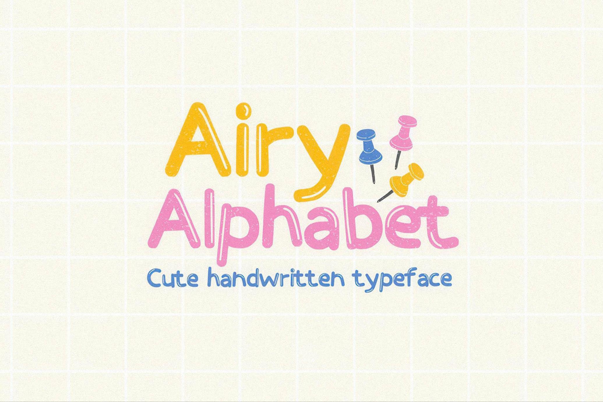 Airy Alphabet - Cute Quirky Font