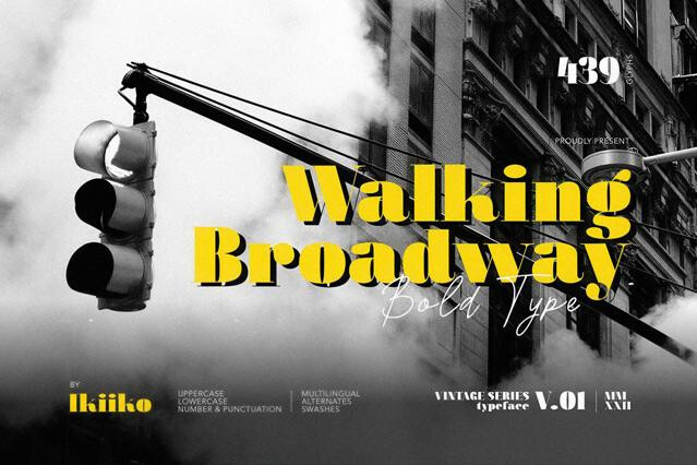 Walking Broadway - Bold Serif Font