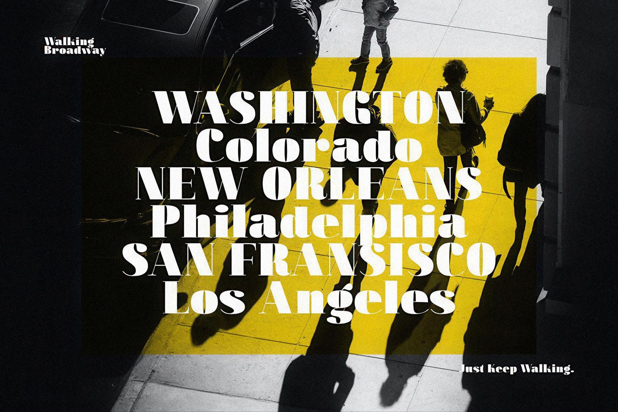 Walking Broadway - Bold Serif Font