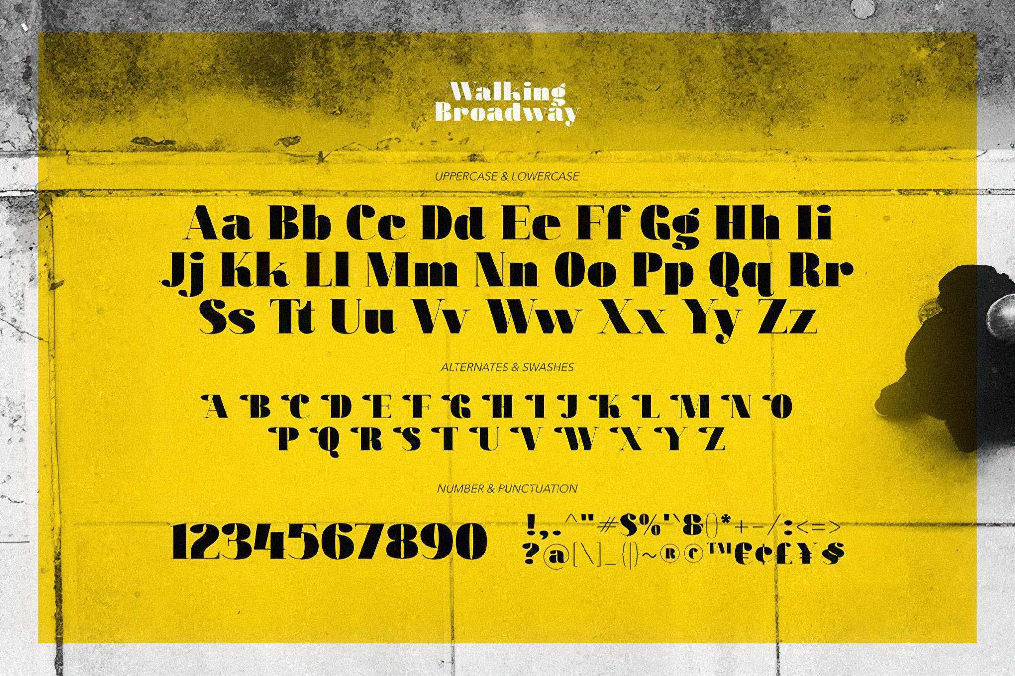 Walking Broadway - Bold Serif Font