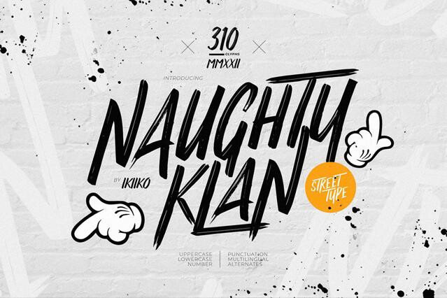 Naughty Klan - Street Font