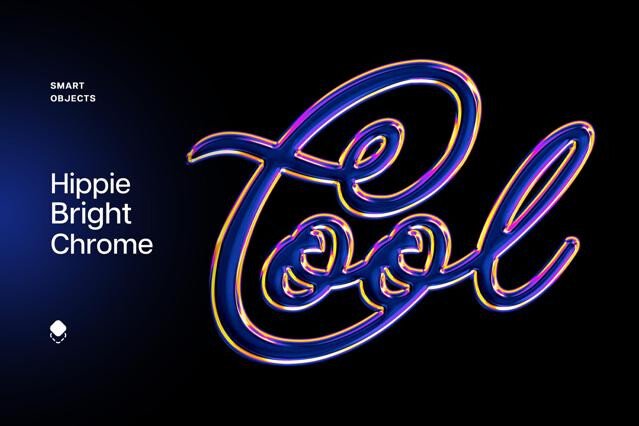 Bright Chrome Text Effect