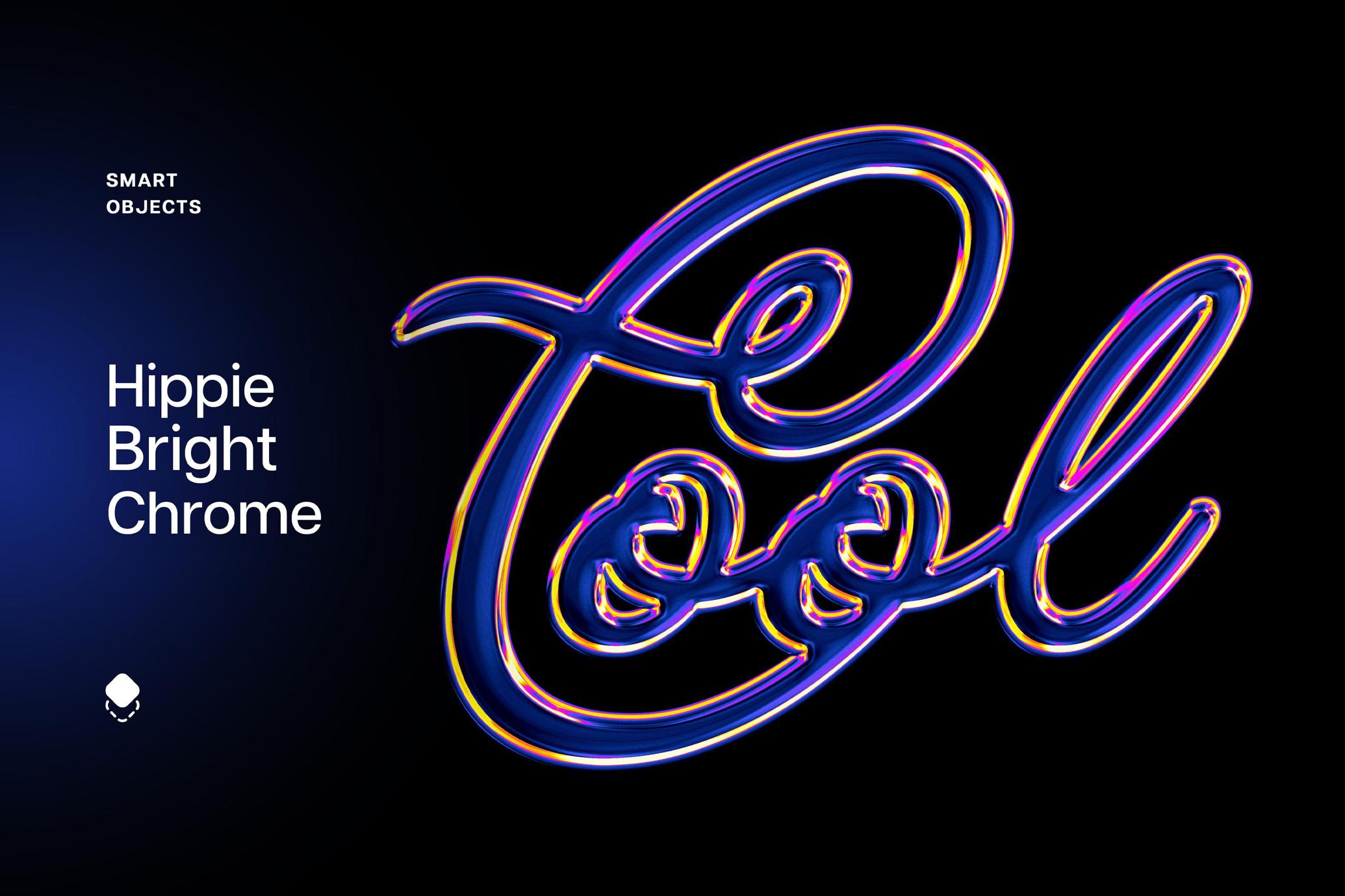 Bright Chrome Text Effect