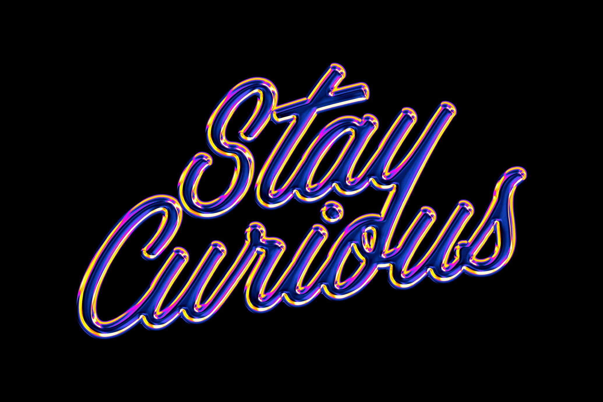 Bright Chrome Text Effect