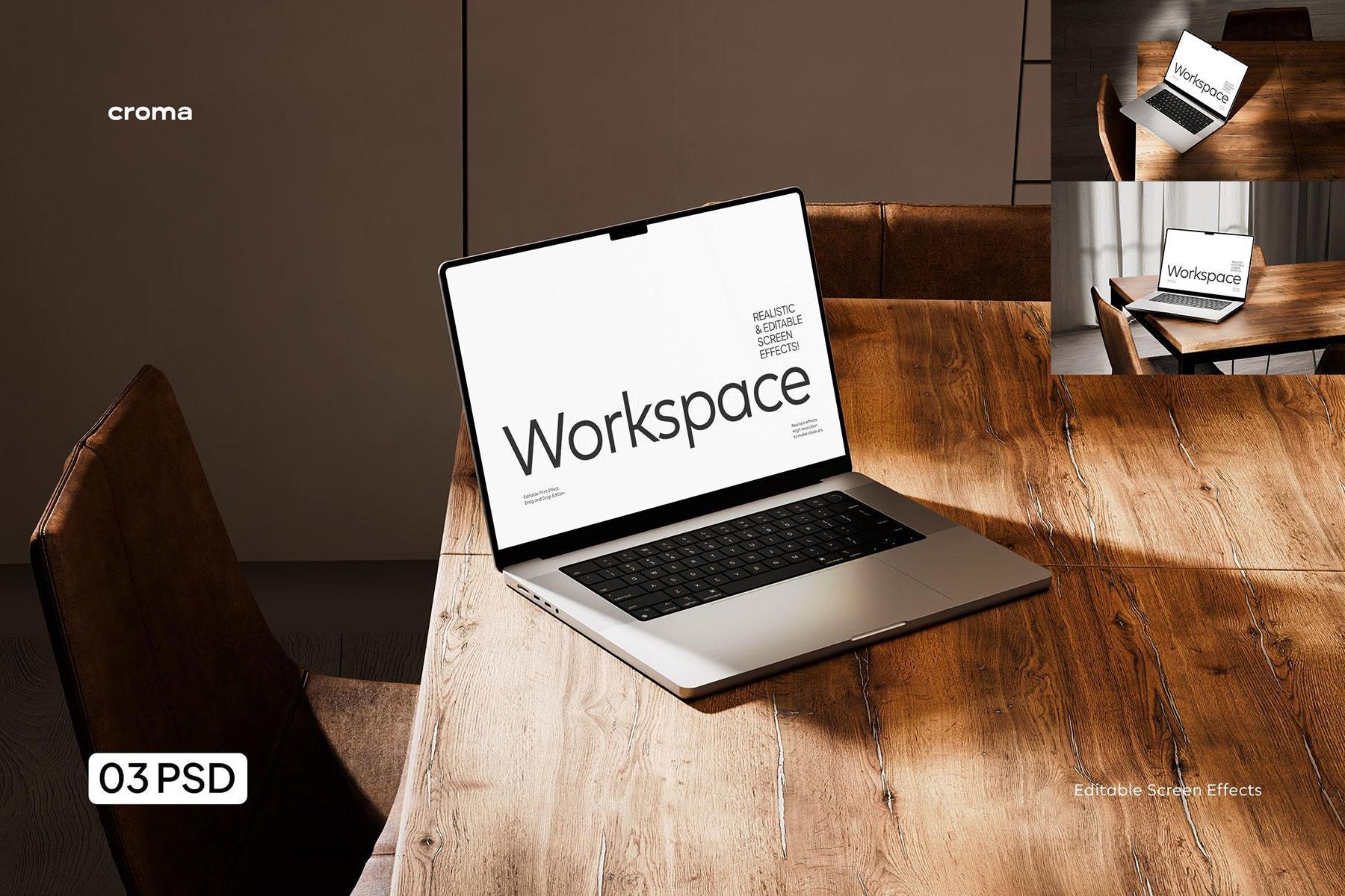 Workspace MacBook Mockup