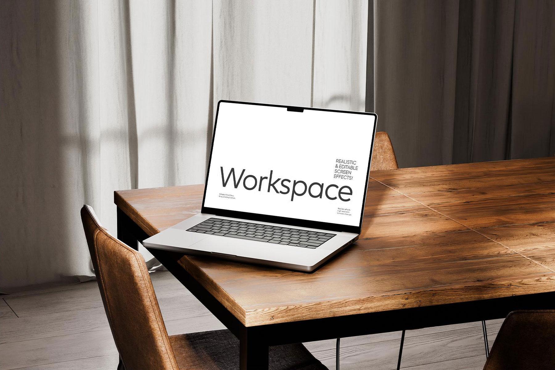Workspace MacBook Mockup