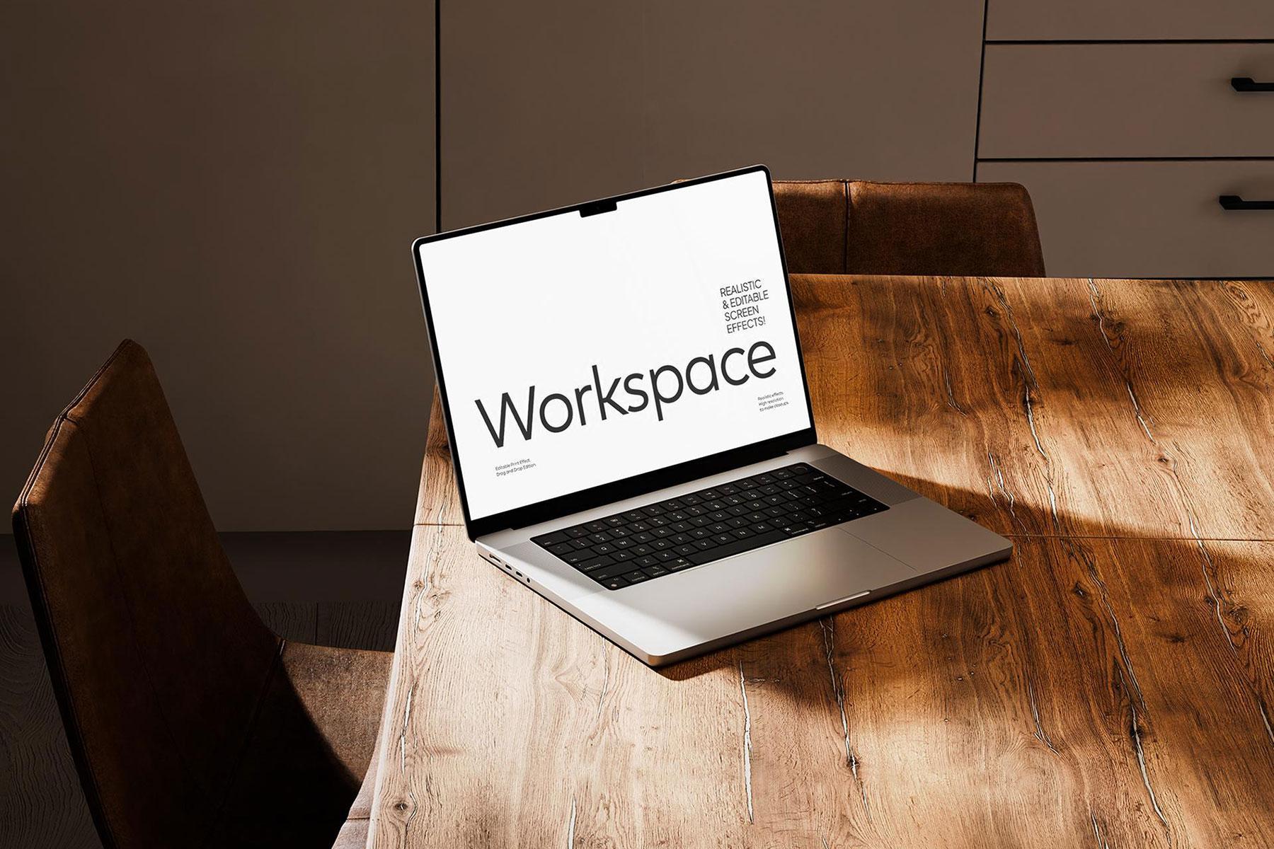 Workspace MacBook Mockup