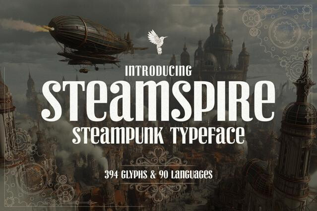 Steamspire - Steampunk Font