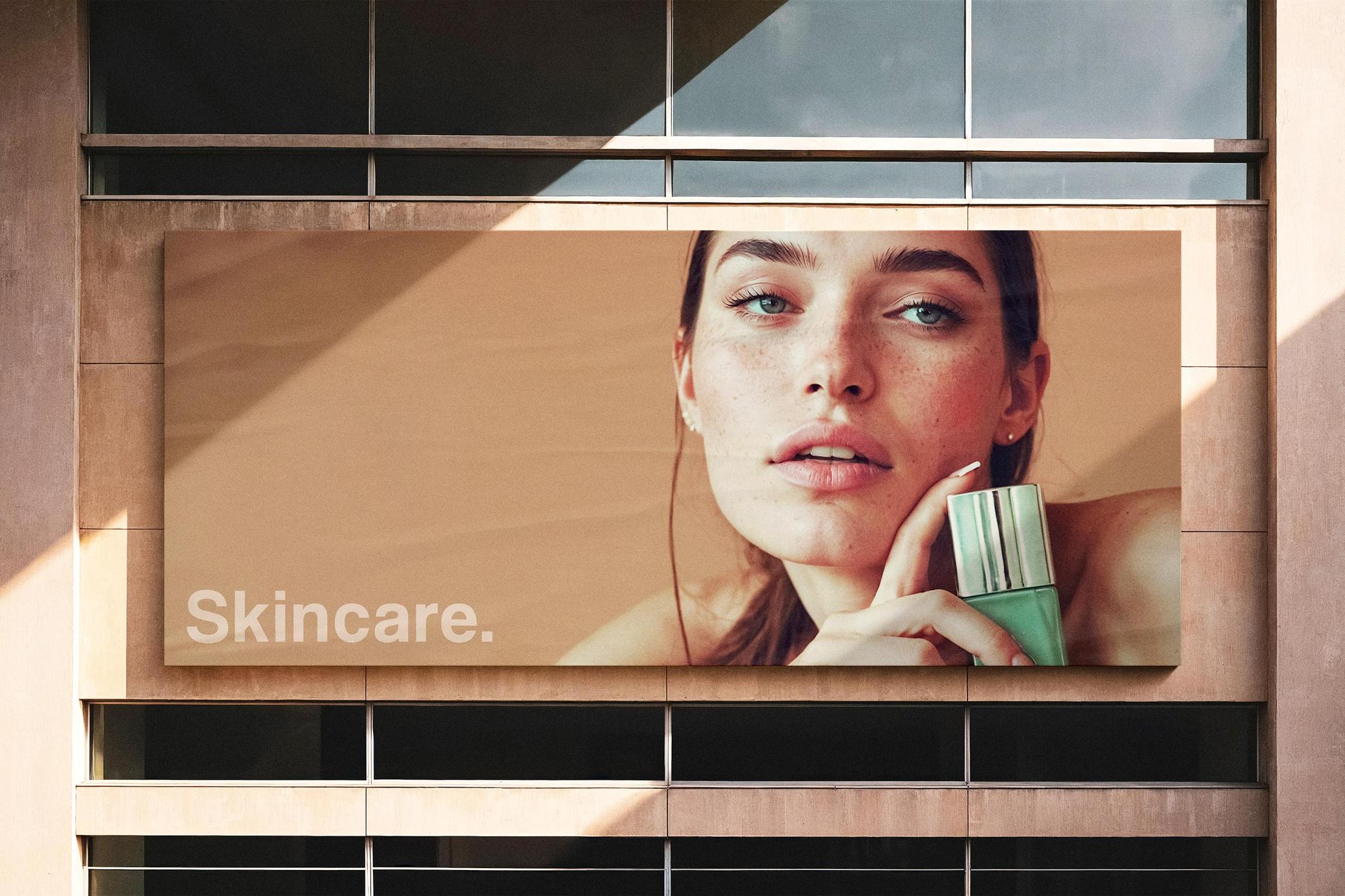 Glued Building Billboard Mockup