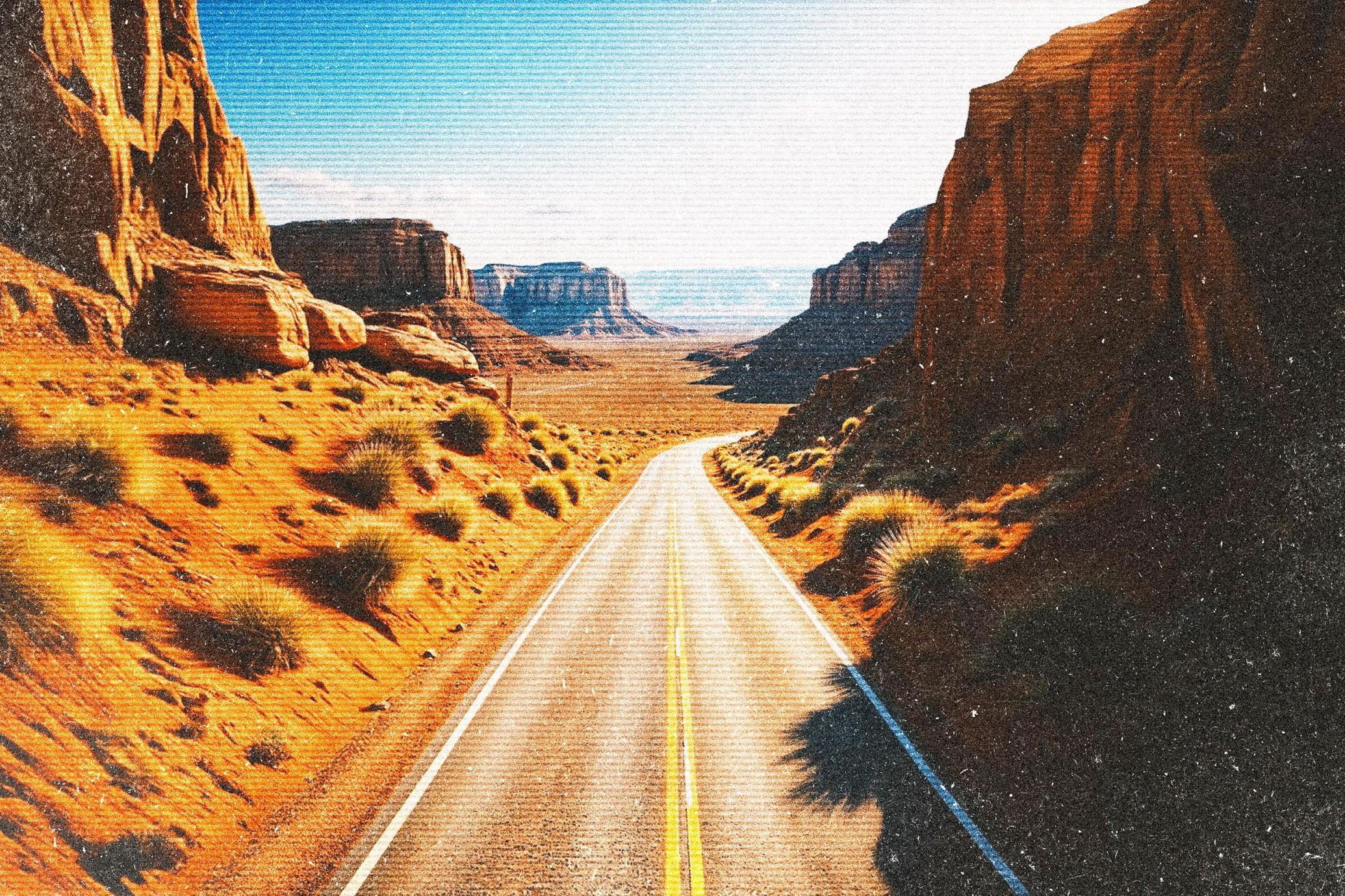 Vintage Postcard Halftone Effect