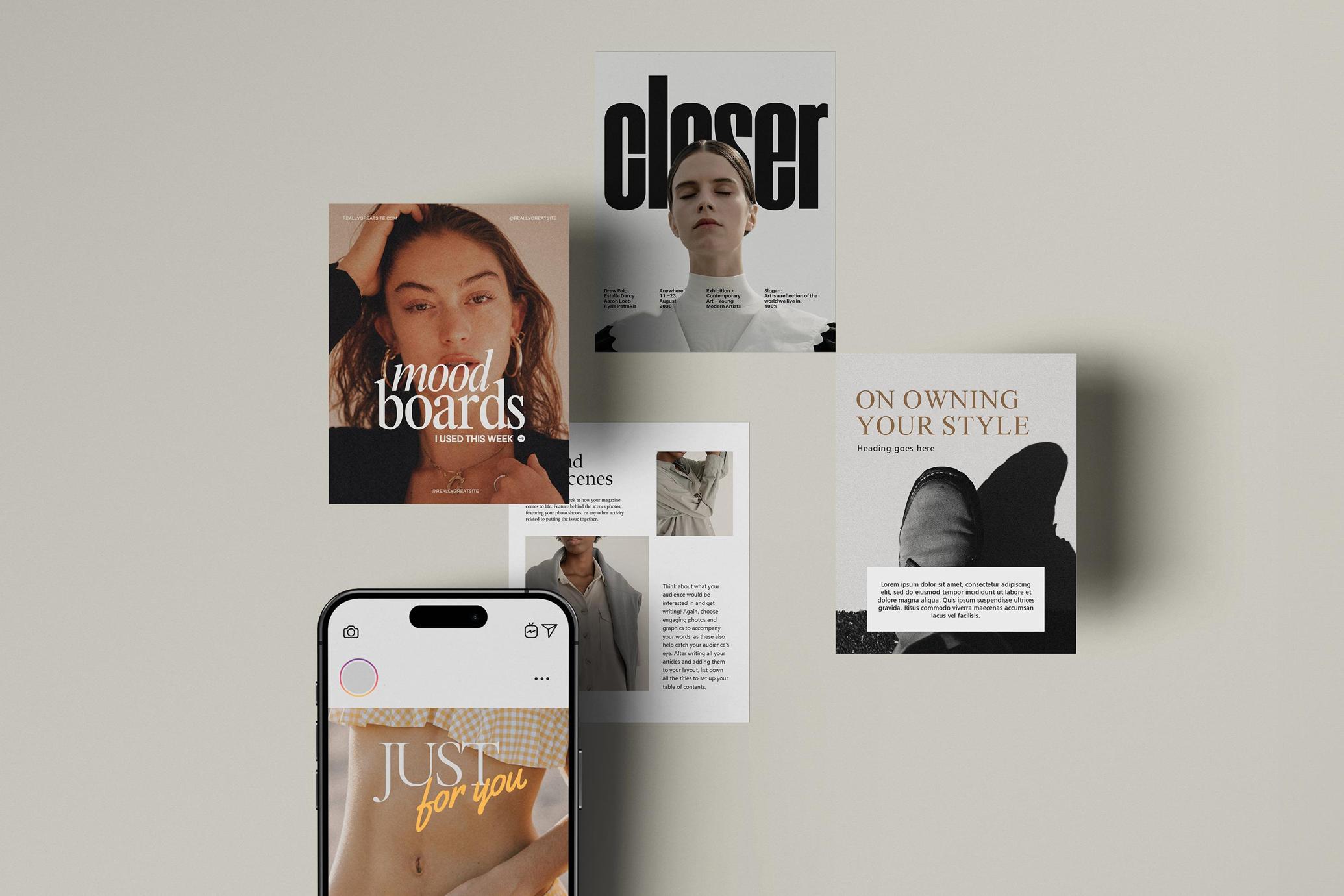 iPhone Screen & Instagram Post Mockups