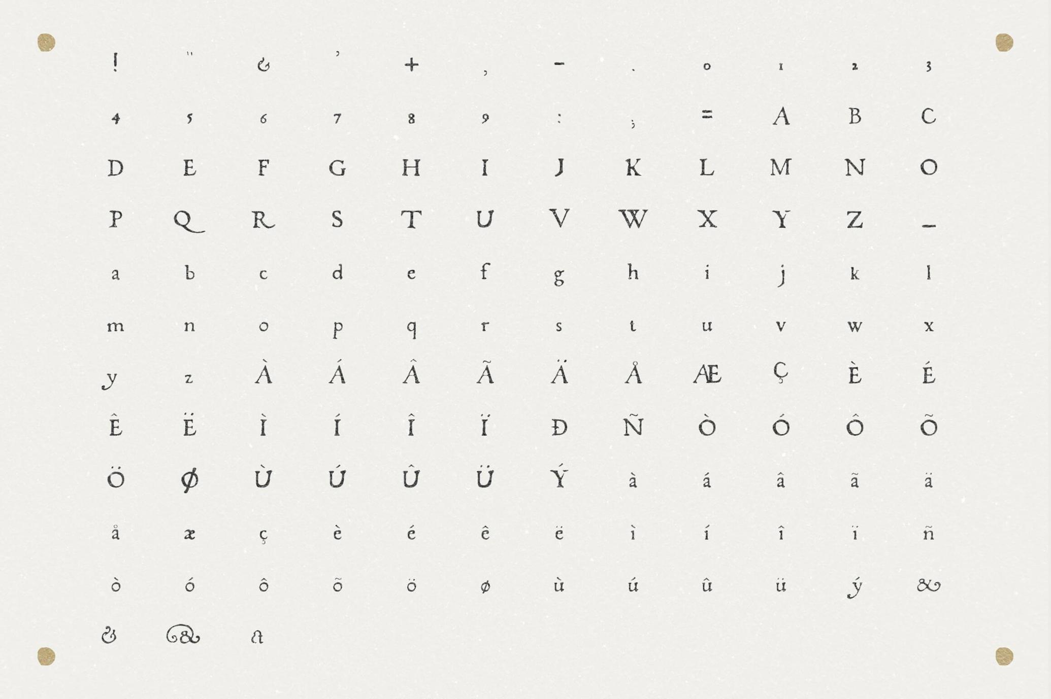 Fratelli Serif font Extras
