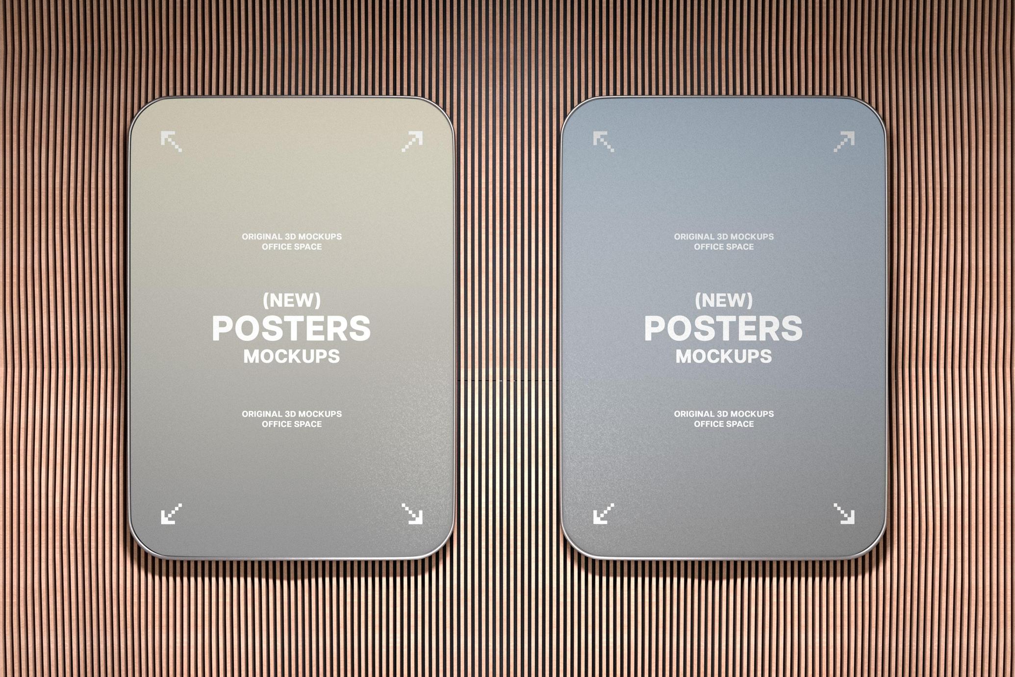 Office Interior Posters Mockups