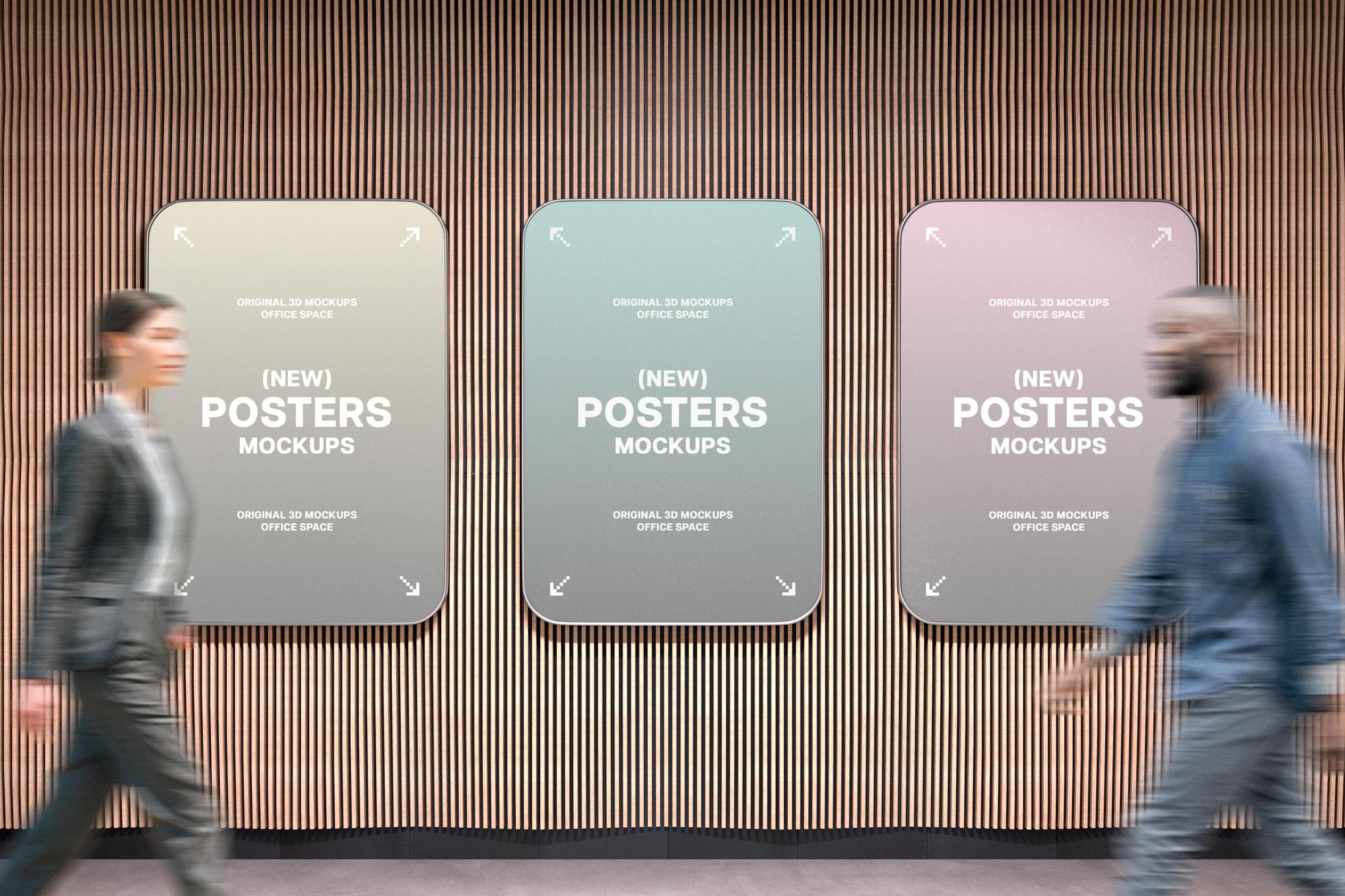 Office Interior Posters Mockups