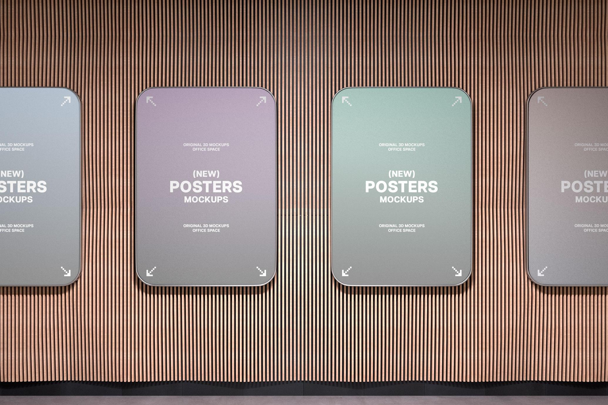 Office Interior Posters Mockups