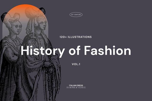 History of Fashion - Vector Illustrations