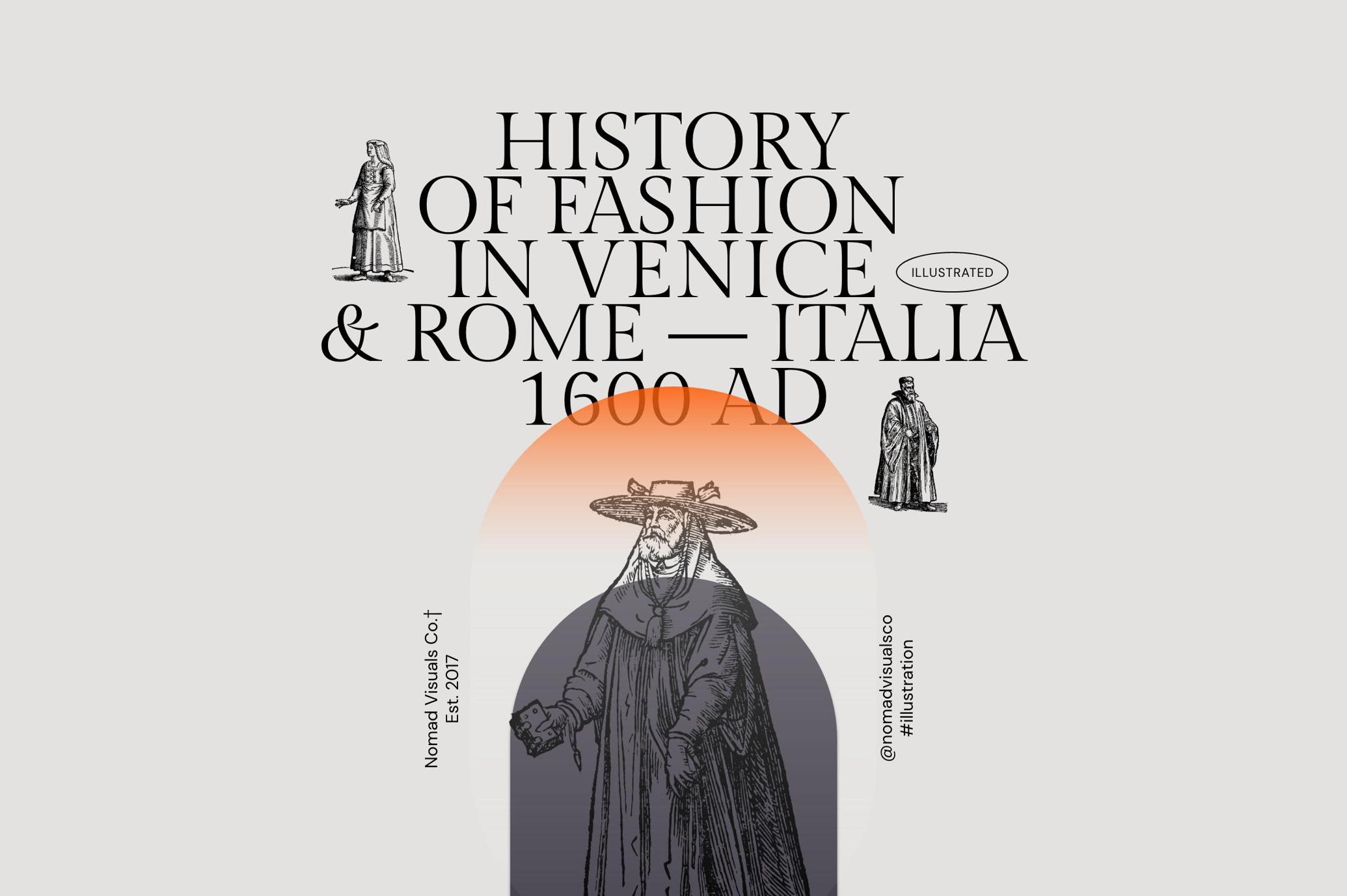 History of Fashion - Vector Illustrations
