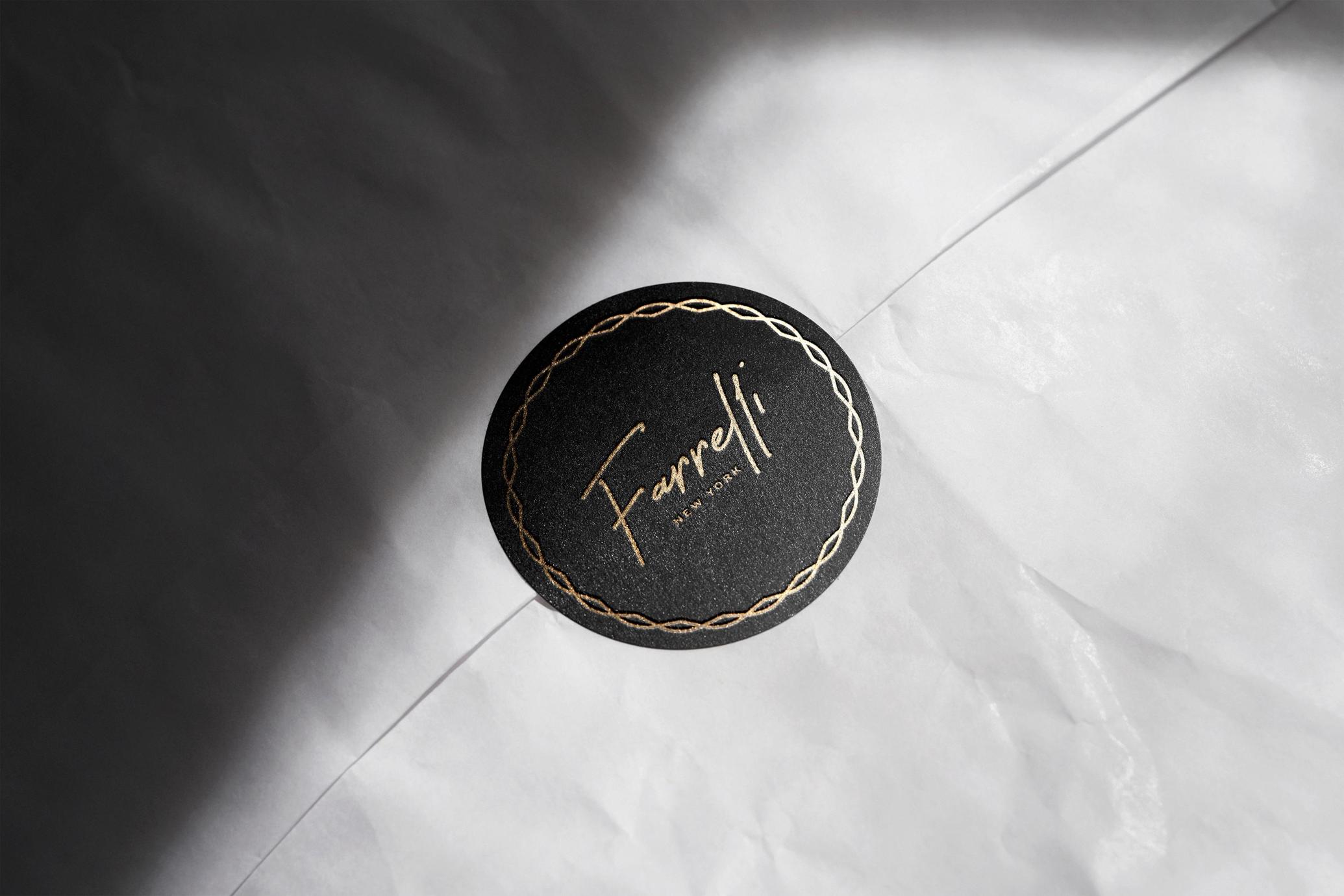 Gilded Round Sticker Mockup