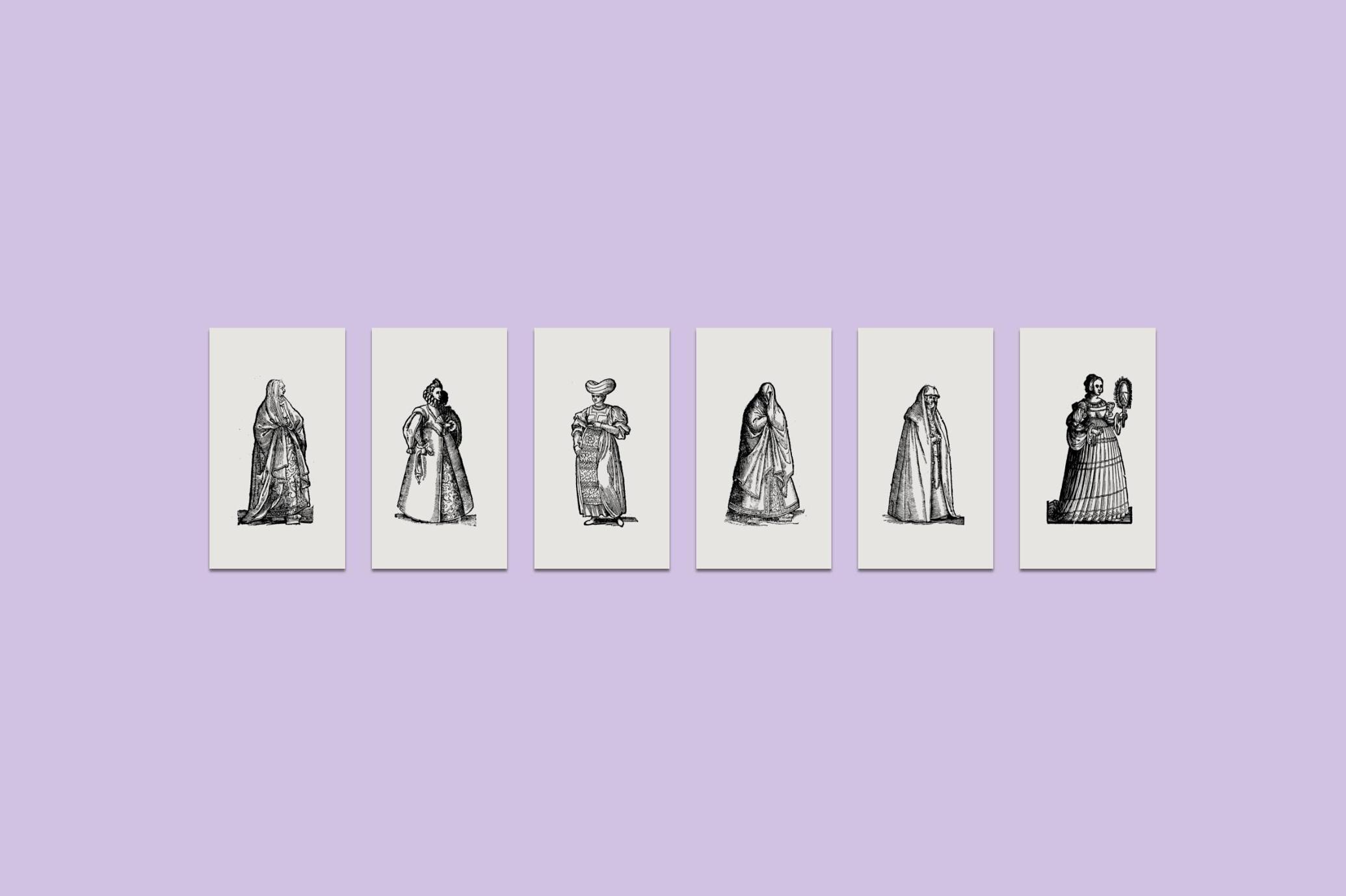 History of Fashion - Vector Illustrations