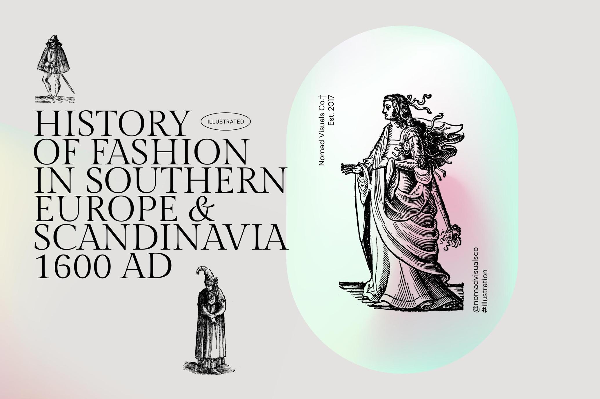 History of Fashion - Vector Illustrations