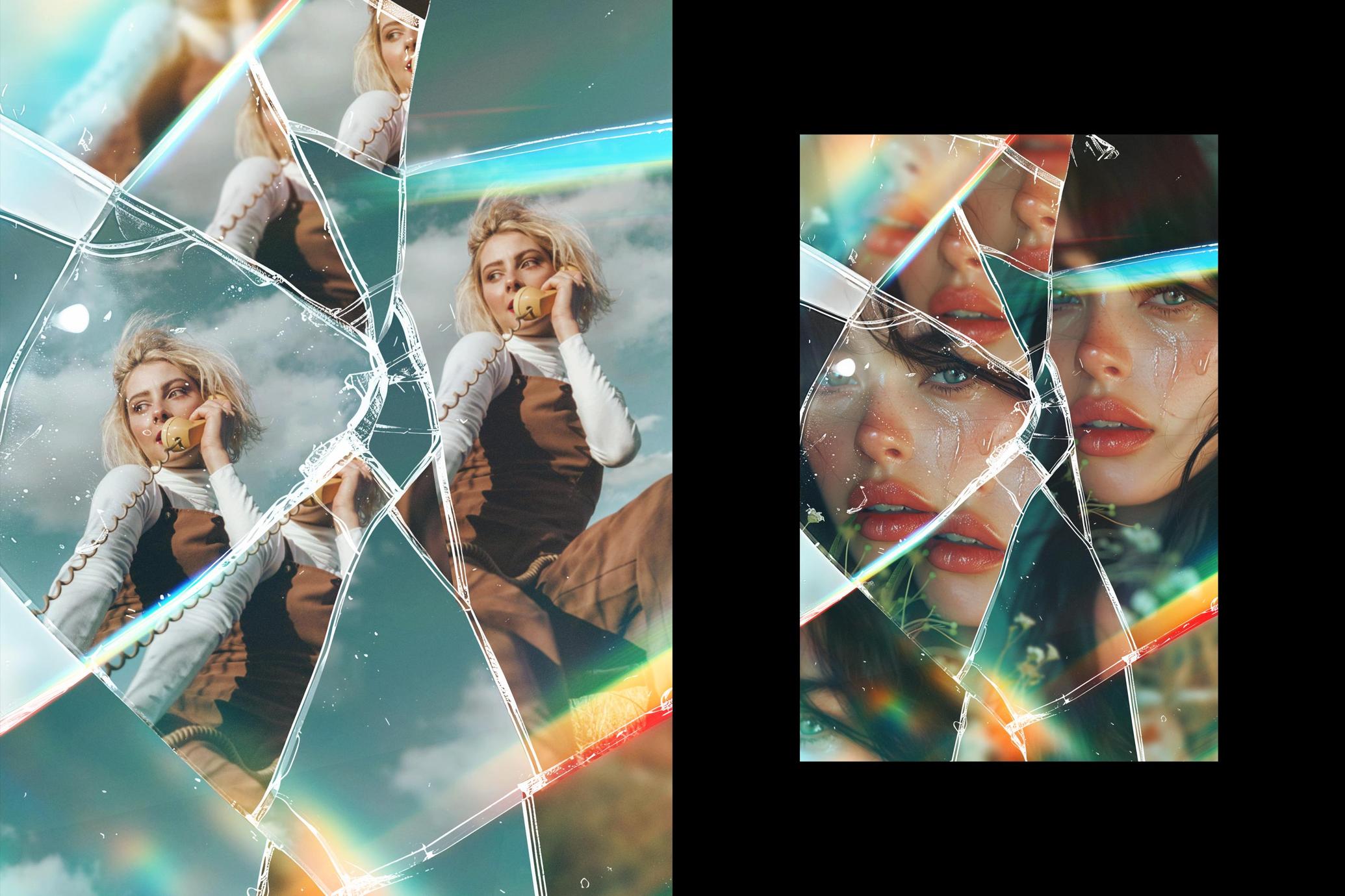 Fractured Glass Poster Effect