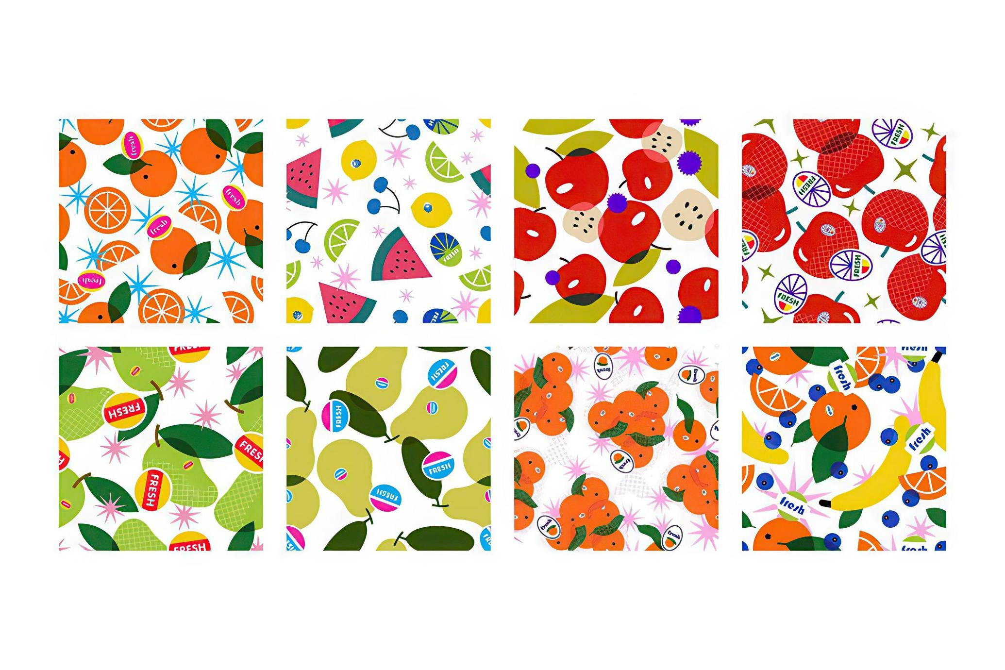 Fruits Illustrations & Patterns