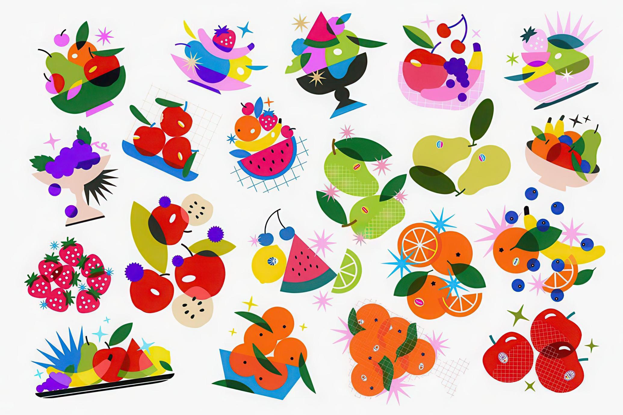 Fruits Illustrations & Patterns