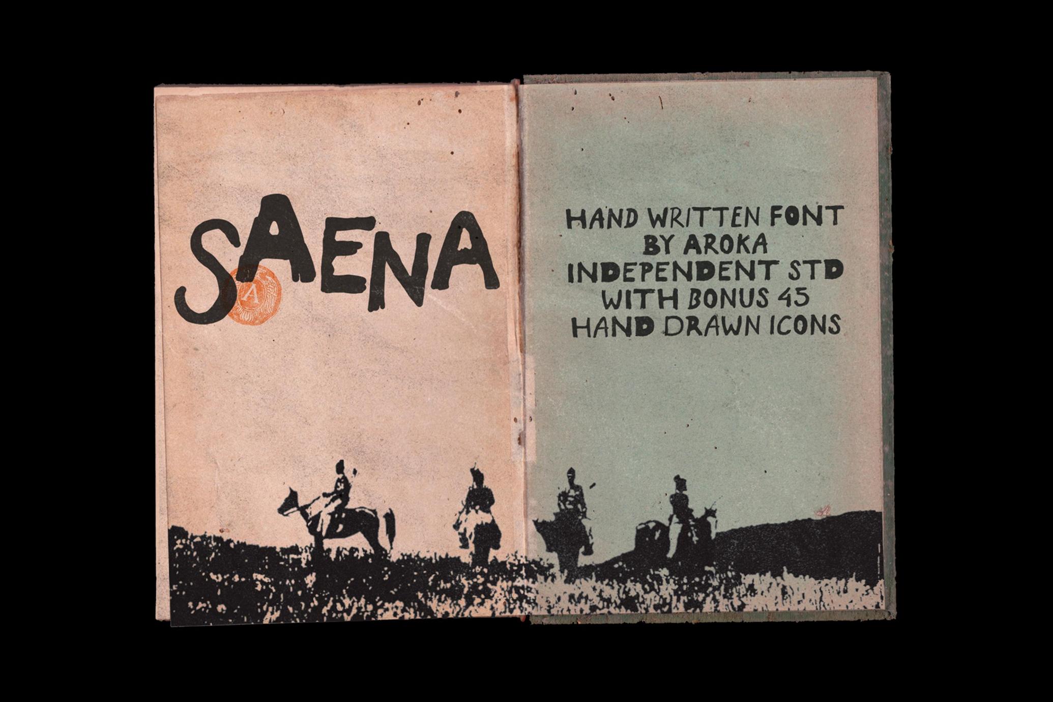 SAENA Hand-Written Font