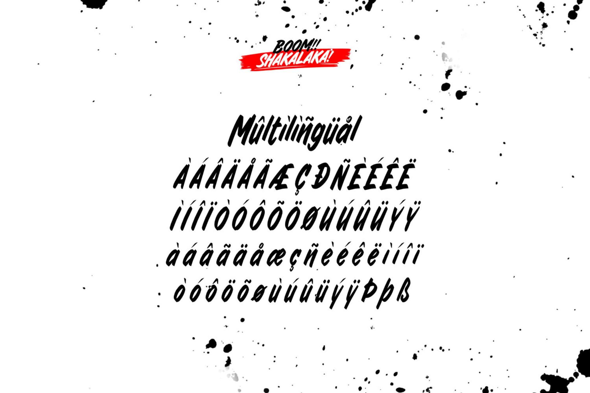 Boom Shakalaka - Brush Font
