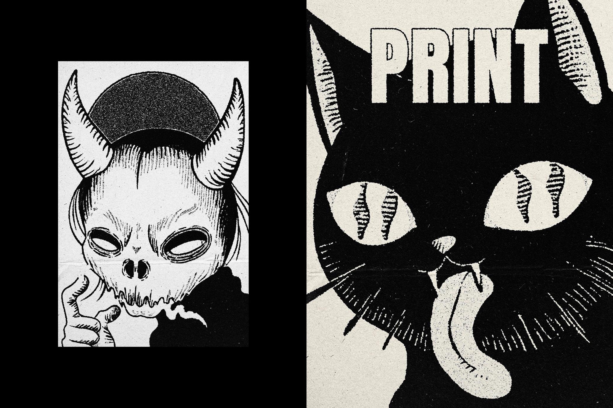 Grain Printing Effect