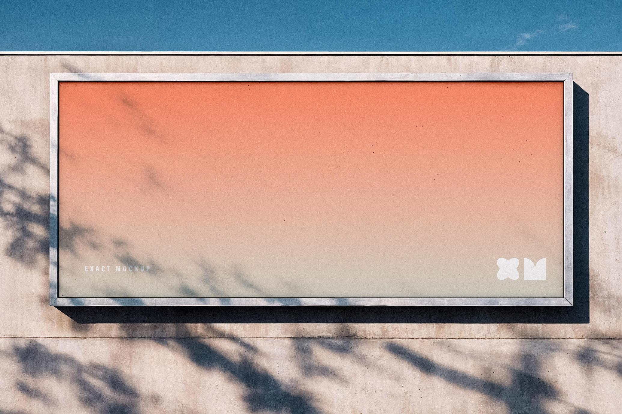 Outdoor Wall Billboard Mockup